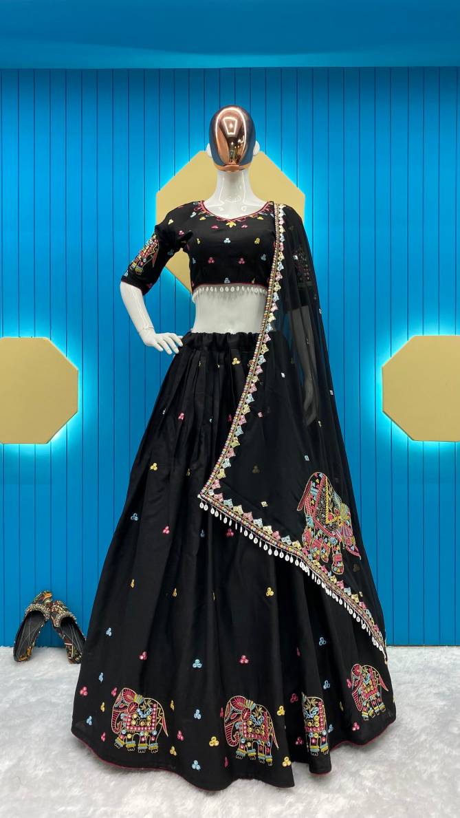 Lg 587 Mirror Embroidery Work Navaratri Designer Lehenga Choli Wholesale Online